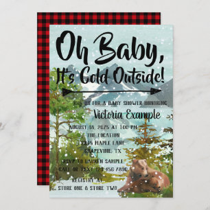 Invitation Bébé Son Froid À L'Extérieur Ours Inivtations Baby