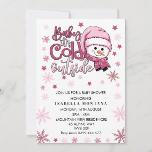 Invitation bébé son froid dehors