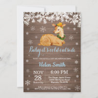 Bébé son froid dehors Baby shower de cerfs d'hiver