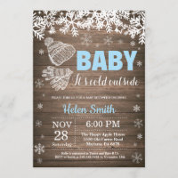 Bébé son froid dehors Baby shower de garçon d'hive
