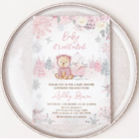 Bébé son froid dehors Baby shower d'ours fille