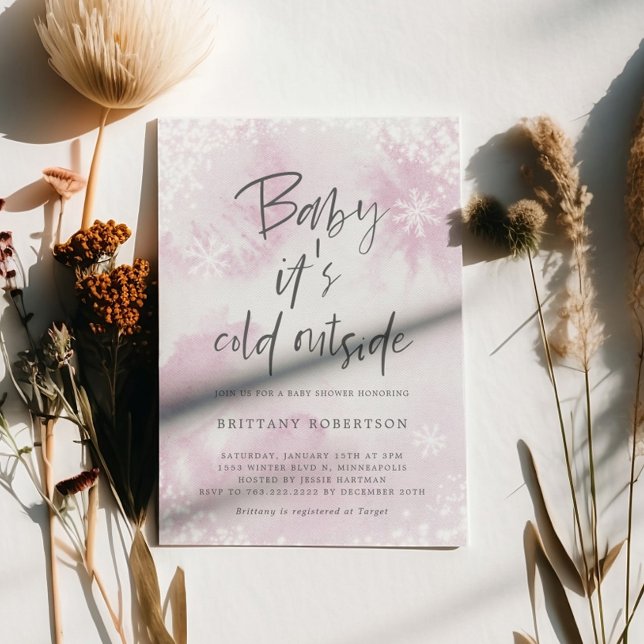 Invitation Bébé son froid dehors Baby shower fille (Créateur téléchargé)
