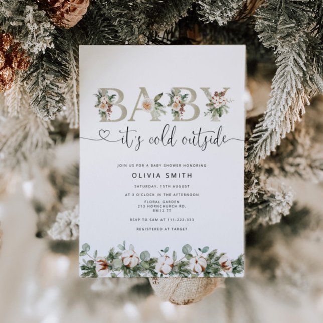 Invitation Bébé son froid en dehors du baby shower (Créateur téléchargé)
