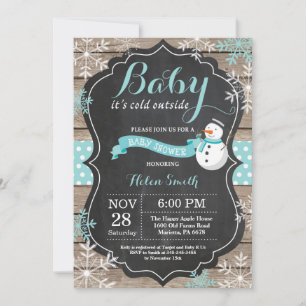 Invitation Bébé son froid en dehors du Baby shower aquatique 
