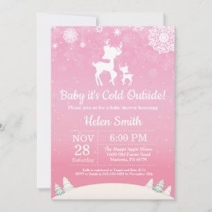 Invitation Bébé son froid en dehors du Baby shower de la fill