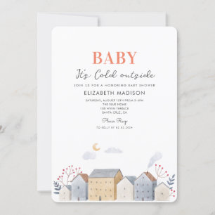 Invitation Bébé son froid en dehors du baby shower de vacance
