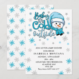 Invitation bébé son froid en dehors du baby shower d'hiver