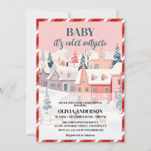 Invitation Bébé son froid en dehors du baby shower d'hiver ro
