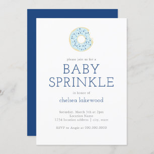Invitation Bébé Sprinkle // Bleu Garçon Donut Douche Invitati