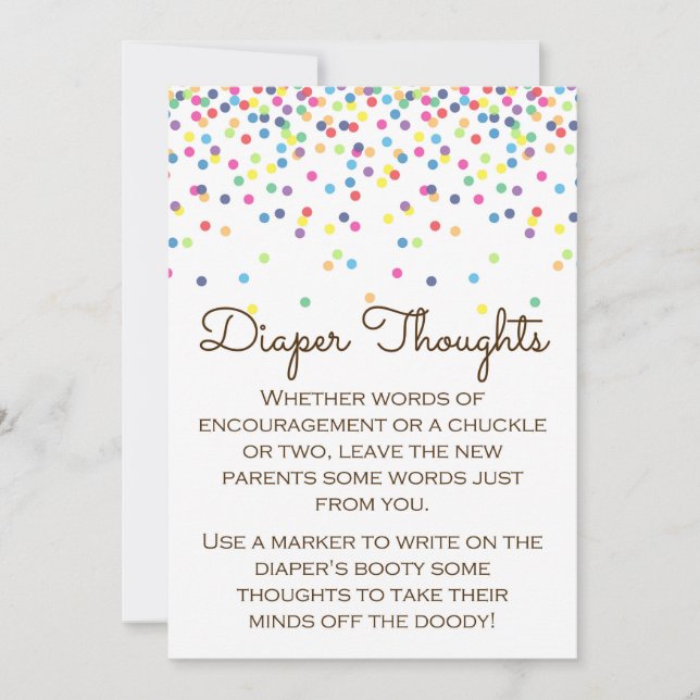 Invitation Bébé Sprinted Baby shower Game Sign Size 5x7" (Devant)
