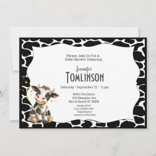 Invitation Bébé Vache sur vache Imprimer Baby shower Invitati