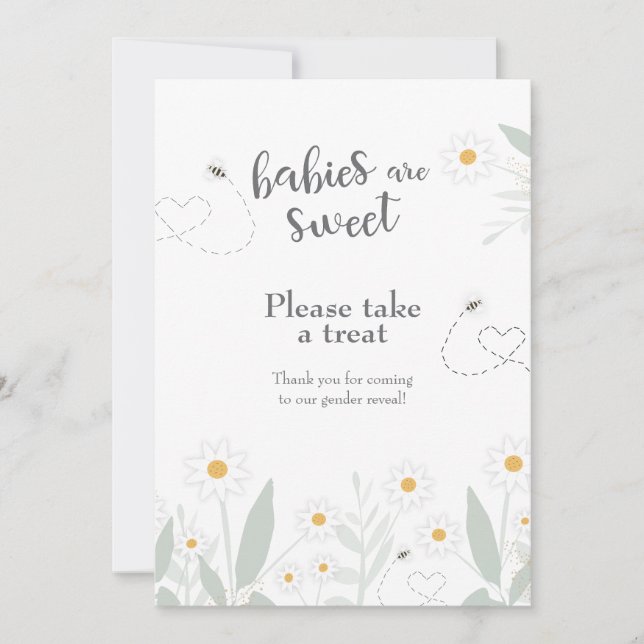 Invitation Bébés sont doux S'il vous plaît prendre un signe d (Devant)