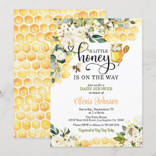 Invitation Bee A Little Honey est sur le Baby shower Way