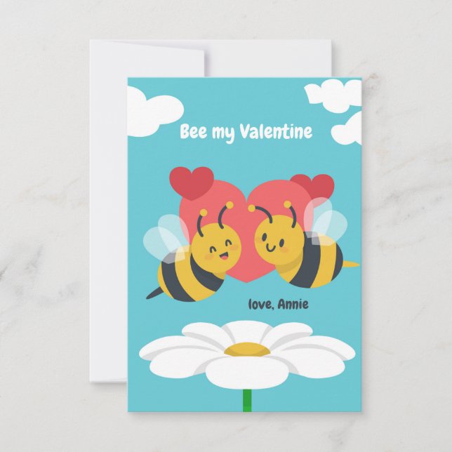 Invitation Bee My Valentine Card (Devant)
