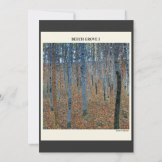 Invitation Beech Grove I by  Gustav Klimt Vintage modern art,