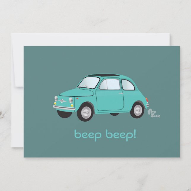 Invitation Beep Beep !Invitation d'anniversaire (Devant)