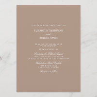 Beige Taupe Chaud avec Mariage blanc Détails