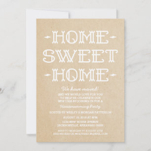 Invitation Beige Whimsical Sweet Accueil Fête de chauffage do