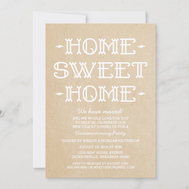 Invitation Beige Whimsical Sweet Accueil Fête de chauffage do (Devant)