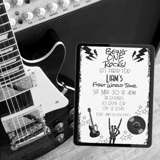 Invitation Being ONE Rocks, first world tour, 1st Birthday (Créateur téléchargé)