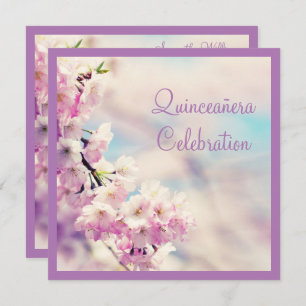 Invitation Bel anniversaire de Quinceañera de fleur