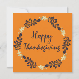 Invitation Bel Bon thanksgiving avec Feuilles Cercle