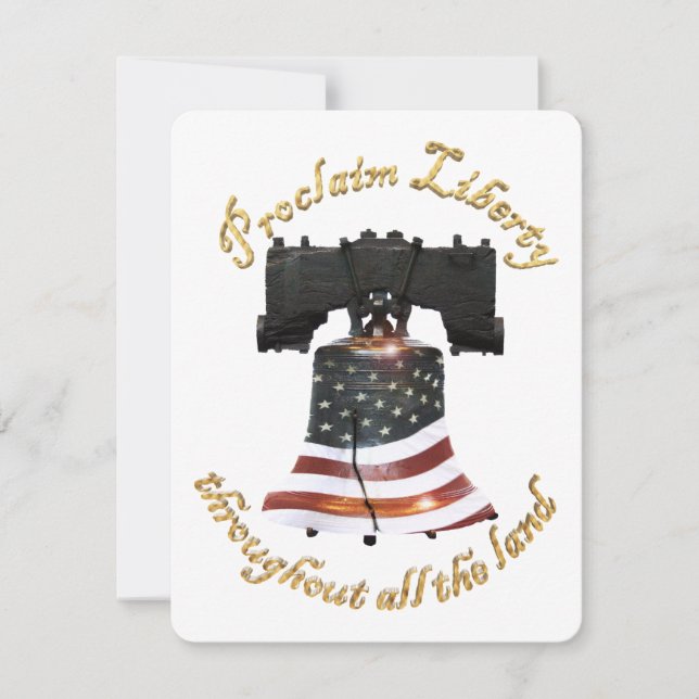 Invitation Bell Liberty, drapeau américain (Devant)