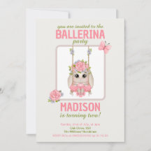 Belle ballerine lapin anniversaire rose floral