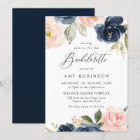 Belle Blush & Navy Fleurs Bachelorette Party