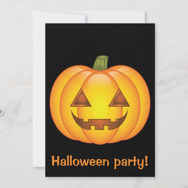 Invitation Belle caricature Halloween Citrouille Halloween Pa (Devant)