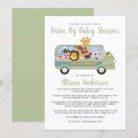 Belle Conduite Par Baby shower Animal Safari Bus V