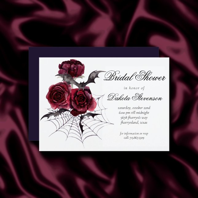 Invitation Belle déplaisante | Fête des mariées gothique de c (Créateur téléchargé)