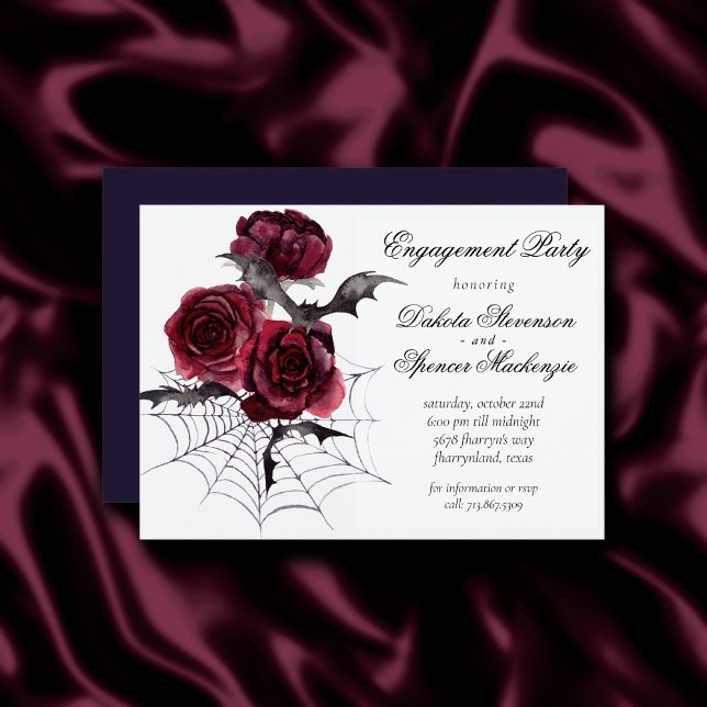 Invitation Belle déplaisante | Fiançailles gothique de chauve (Créateur téléchargé)