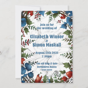 Invitation Belle, élégante et fantaisie décoration mariage à 