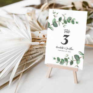 Invitation Belle élégante table mariage de feuillage eucalypt