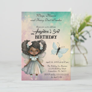 Invitation Belle Fée Magique Anniversaire