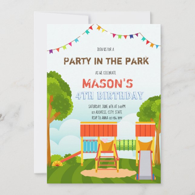 Invitation Belle fête à l'invitation du parc (Devant)