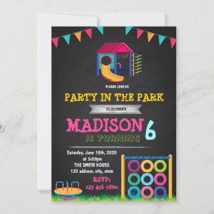 Invitation Belle fête dans l'invitation du parc