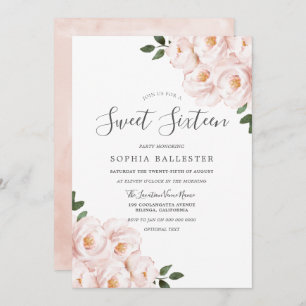 Invitation Belle Fleurs Roses Douces Et Douces 16