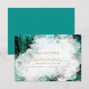 Invitation Belle géode de turquoise et de cristal