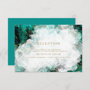 Invitation Belle Géode Turquoise et Crystal