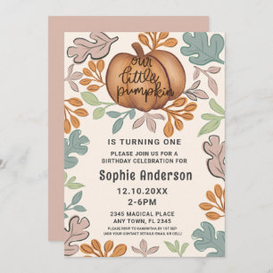Invitation Belle Halloween Premier anniversaire Pastel Party