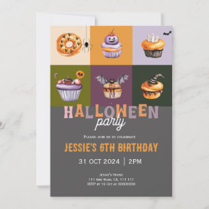 Invitation Belle Halloween Trick ou traitement Anniversaire I
