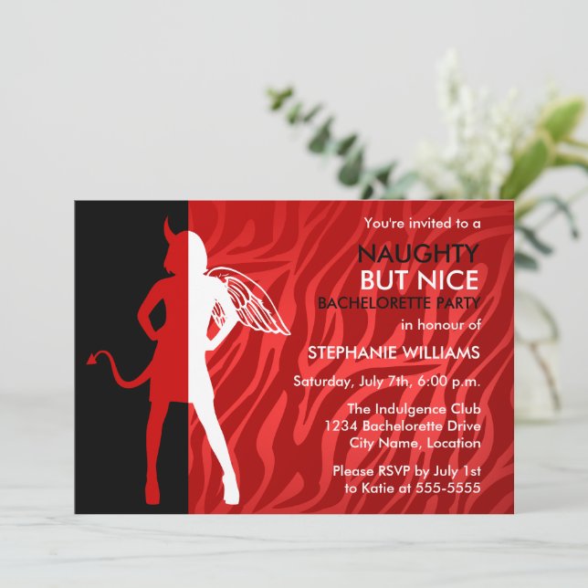 Invitation Belle Mais Belle Partie Bachelorette (Debout devant)