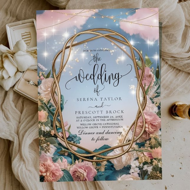 Invitation Belle Mariage à thème Art Nouveau (Créateur téléchargé)