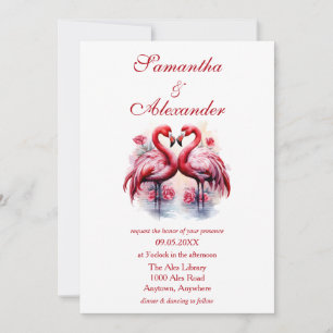 Invitation Belle Mariage de Flamants roses