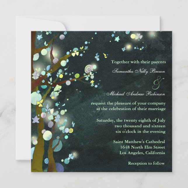 Invitation Belle Nuit :Invitations pour mariages (Devant)