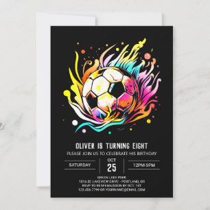 Invitation Belle Objectif Editable Soccer Anniversaire