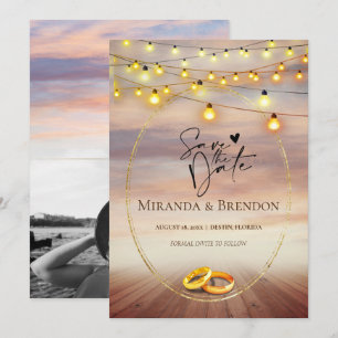 Invitation Belle plage de Floride, lumineuse et votre photo j