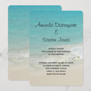 Invitation Belle plage tropicale Ocean Paradise Mariage